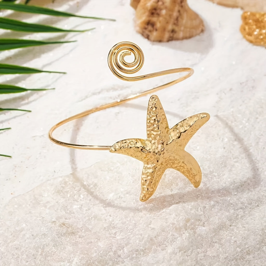 Bohemian Gold Starfish Arm Cuff