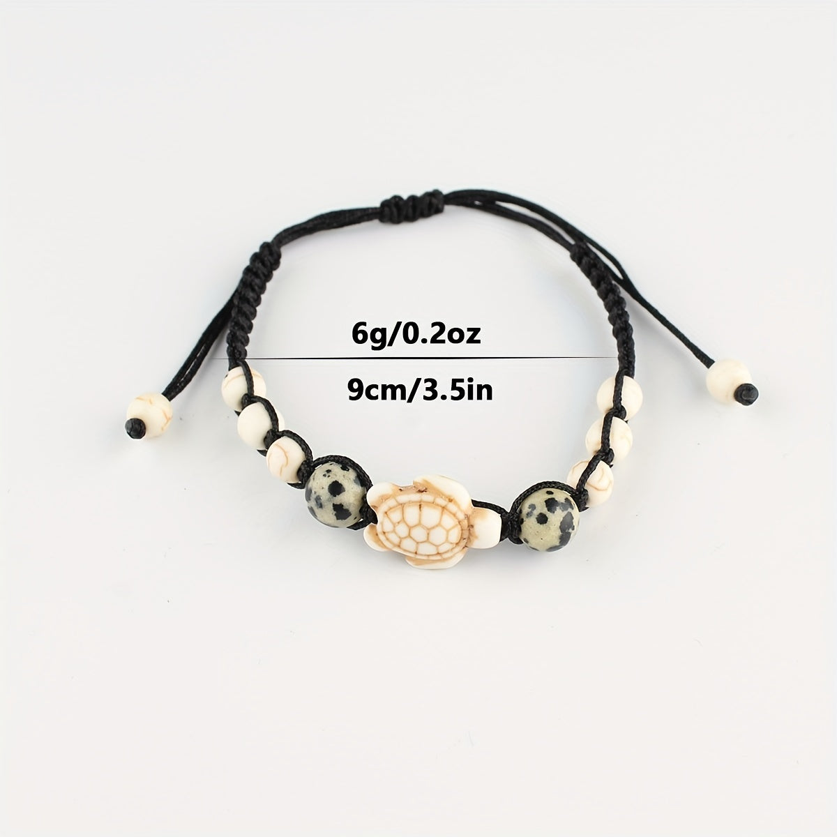 Bohemian Turtle Bracelet with Spotted Stone Beads