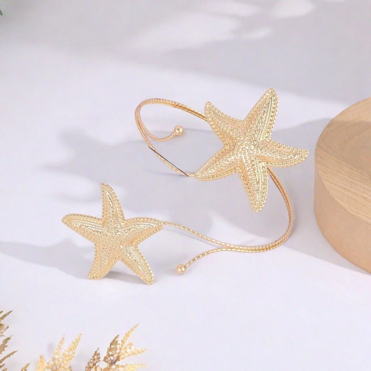 Bohemian Gold-Tone Starfish Arm Cuff