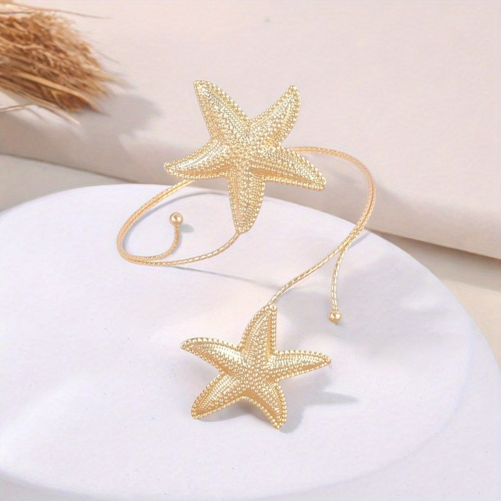 Bohemian Gold-Tone Starfish Arm Cuff