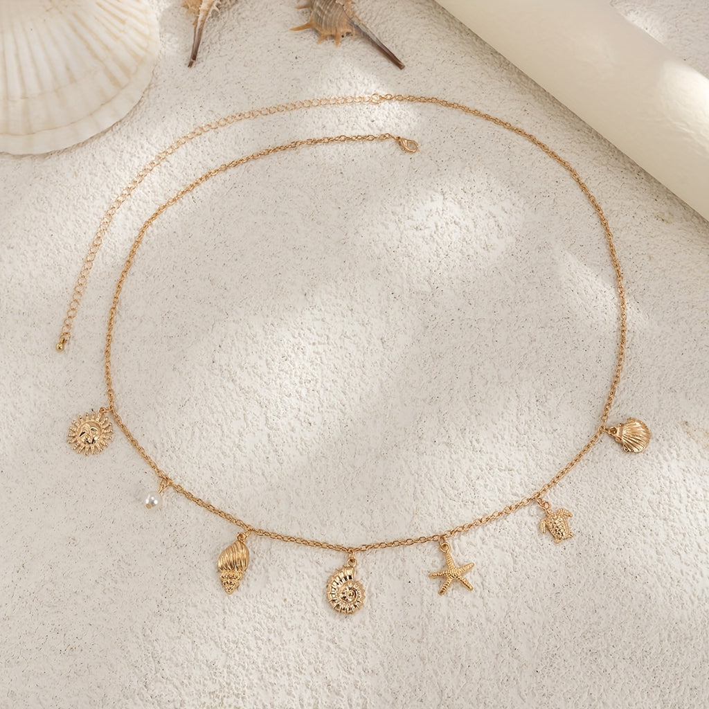 Ocean Treasures Gold Charm Body Chain