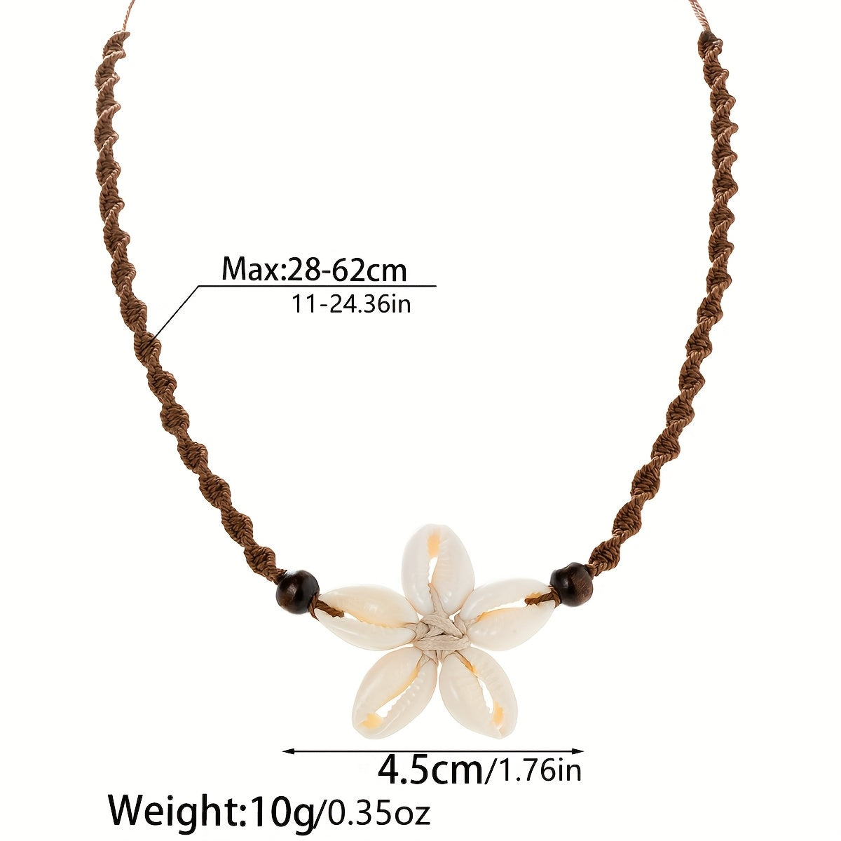 Bohemian Macrame Choker with Cowrie Shell Flower