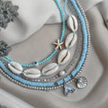 Beachy Layered Choker Set with Shells & Mermaid Tail
