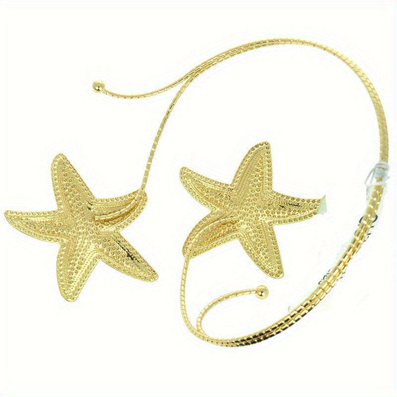 Bohemian Gold-Tone Starfish Arm Cuff