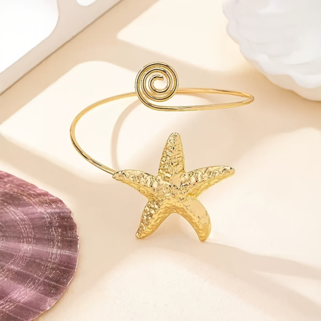 Bohemian Gold Starfish Arm Cuff