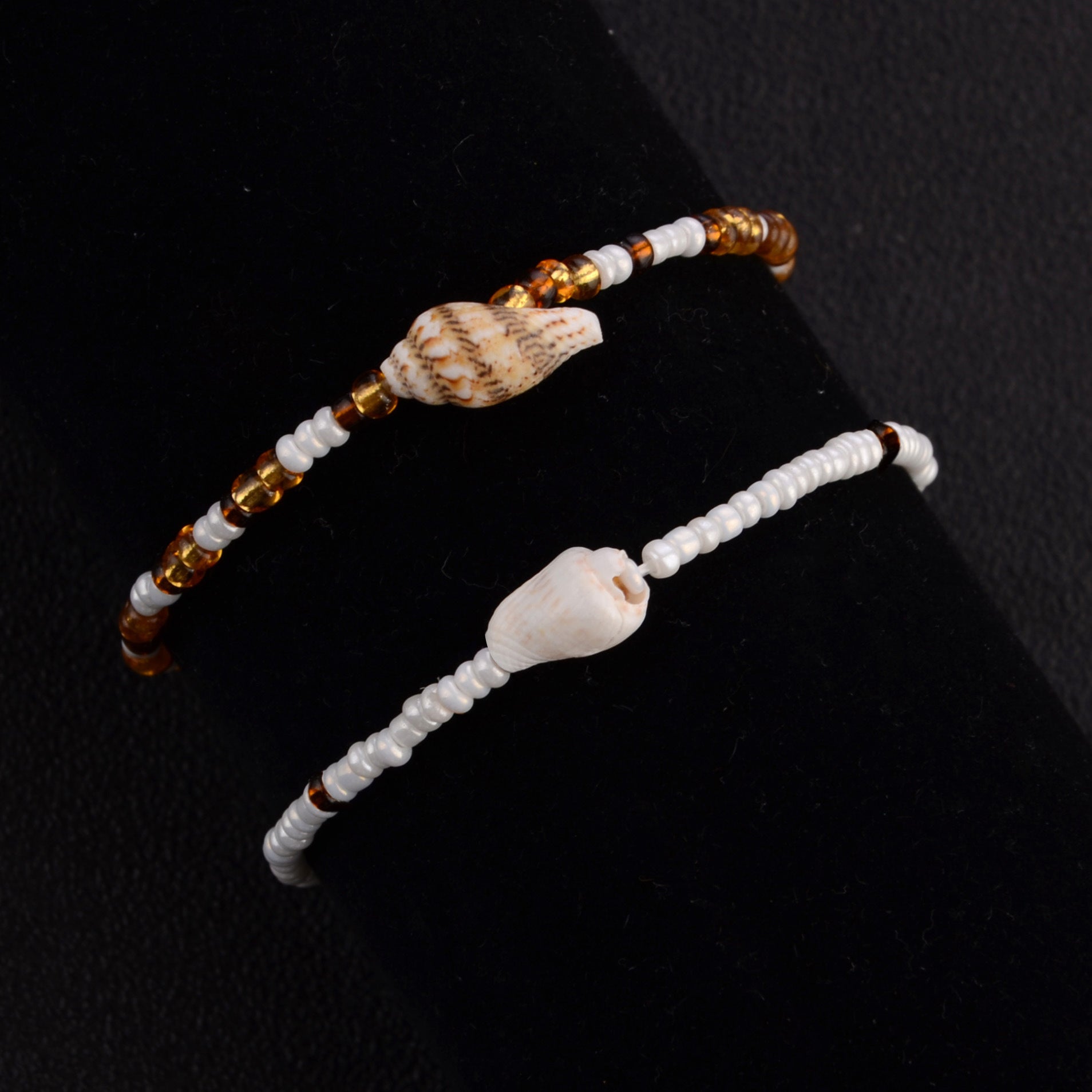 Bohemian Beaded Seashell Anklet Set for Women