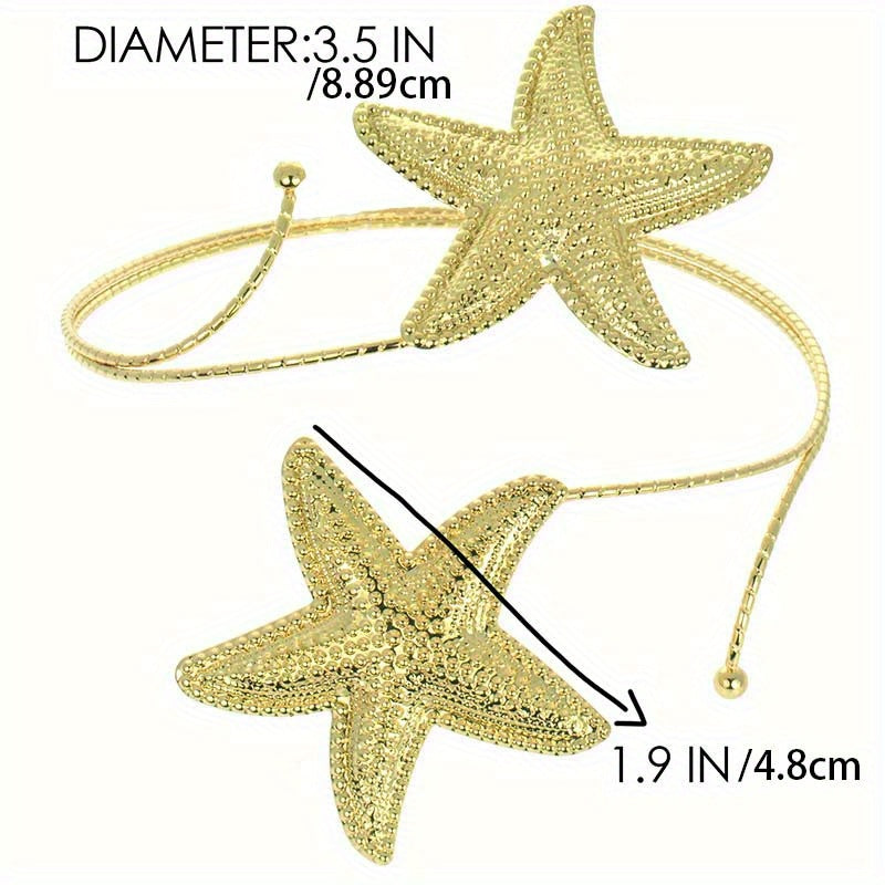 Bohemian Gold-Tone Starfish Arm Cuff