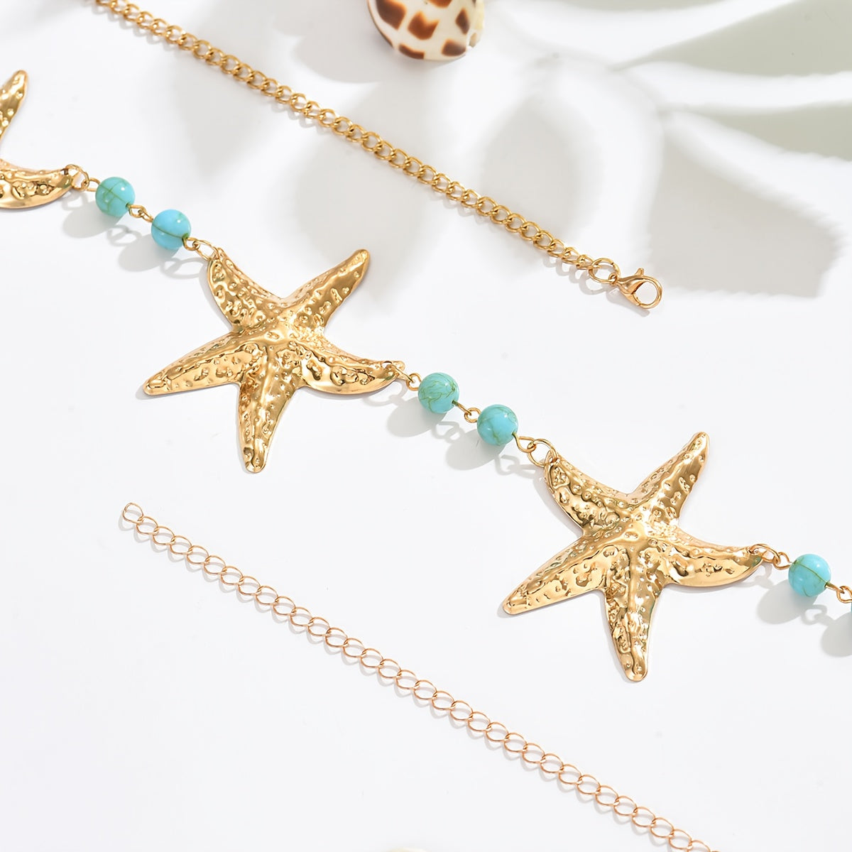 Starfish Body Chain with Turquoise Beads