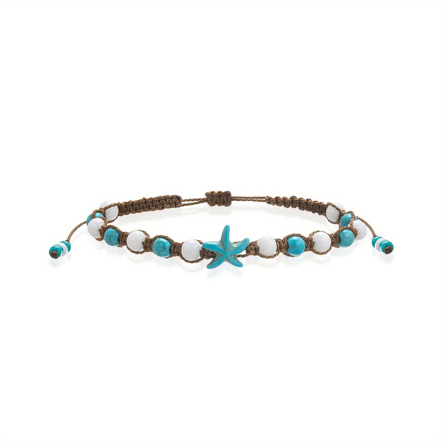 Bohemian Starfish Bracelet with Turquoise Beads