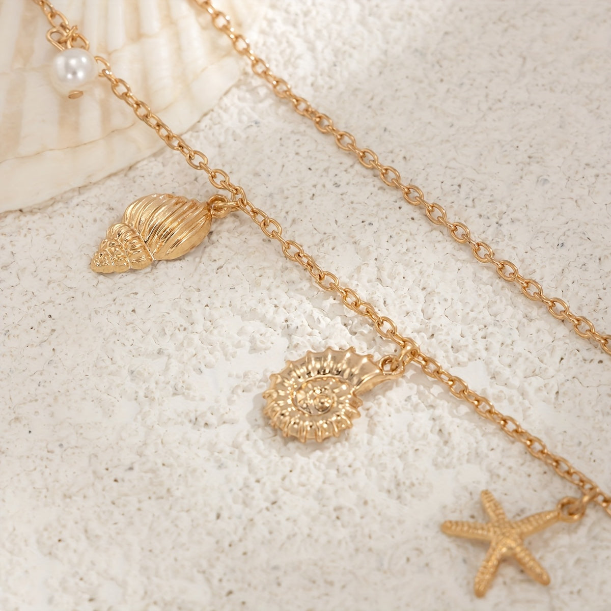 Ocean Treasures Gold Charm Body Chain