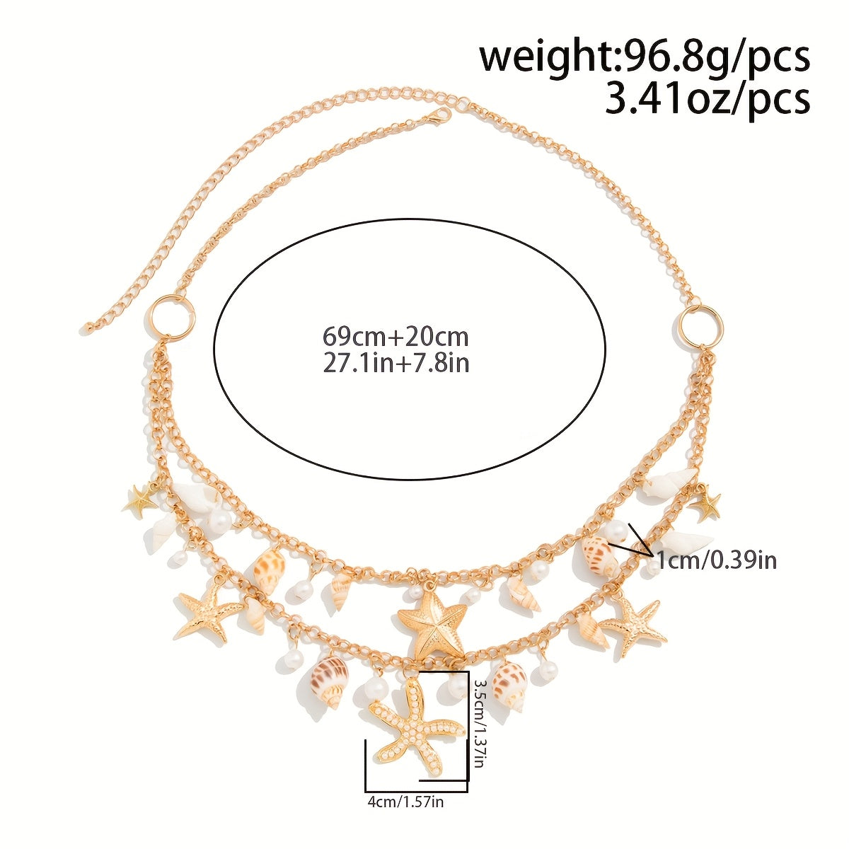 Boho Shell Double Body Chain