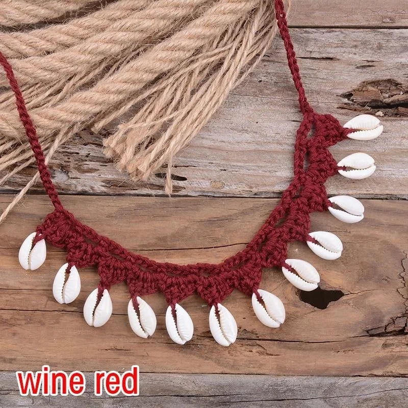 Macrame Puka Shell Necklace