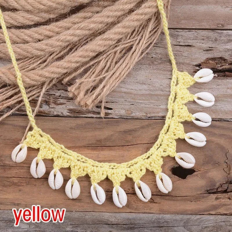 Macrame Puka Shell Necklace