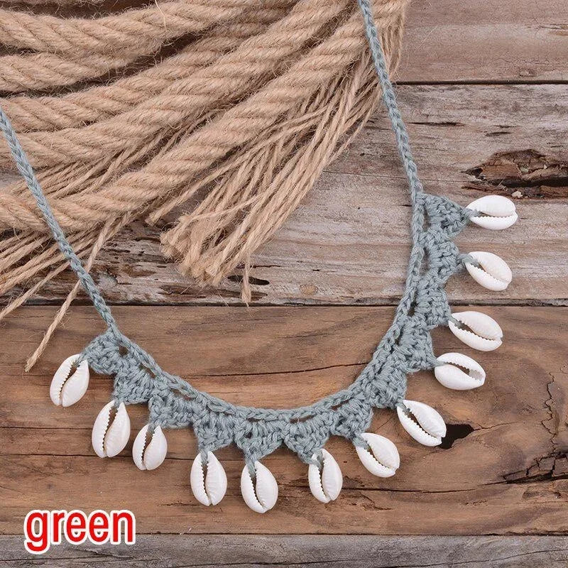 Macrame Puka Shell Necklace