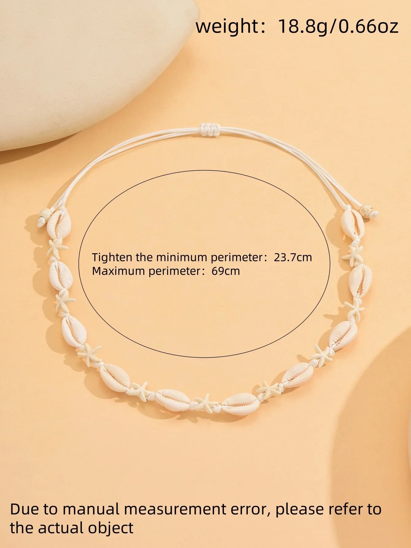 White Shell and Starfish Choker Necklace