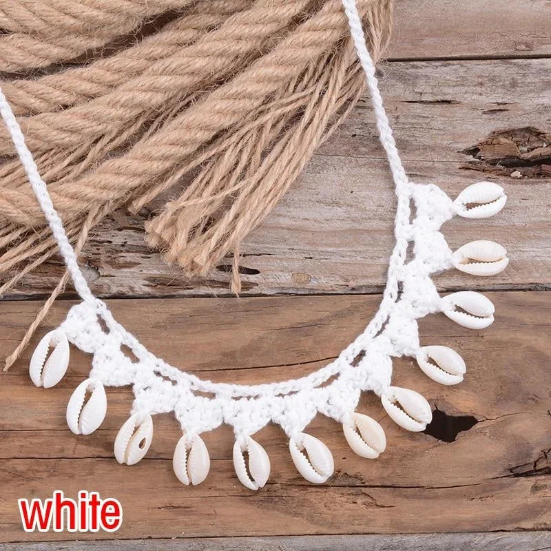 Macrame Puka Shell Necklace