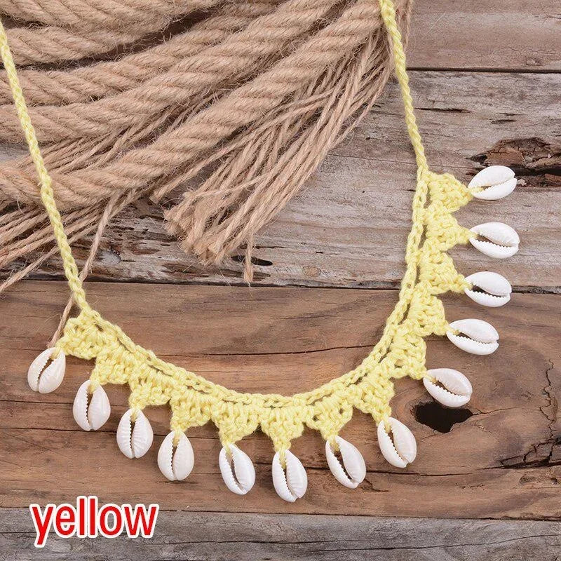 Macrame Puka Shell Necklace