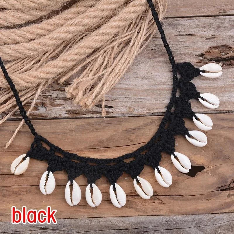 Macrame Puka Shell Necklace