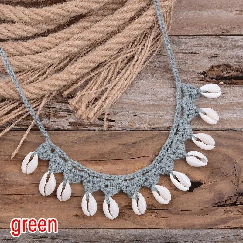 Macrame Puka Shell Necklace