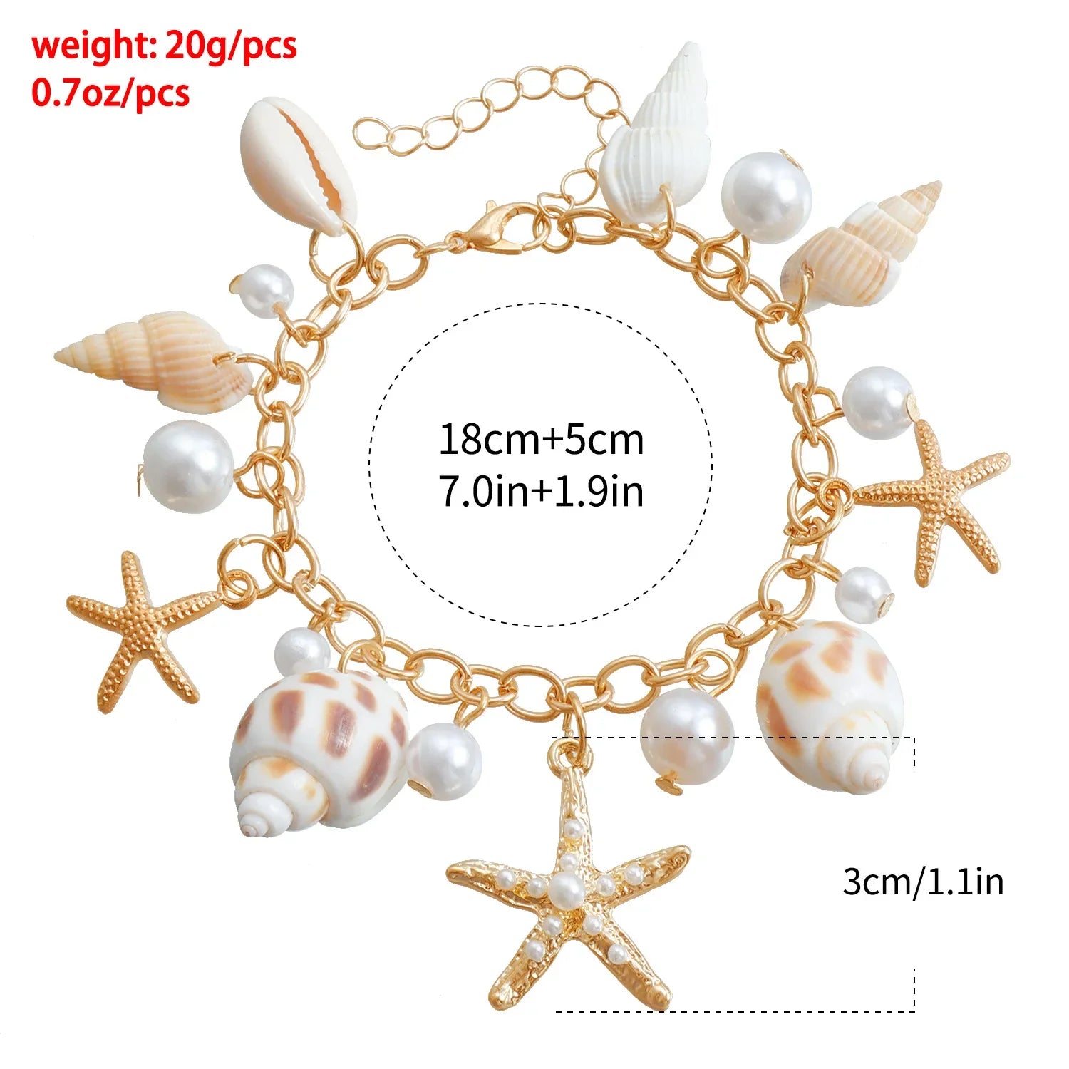 White Shell and Starfish Choker Necklace
