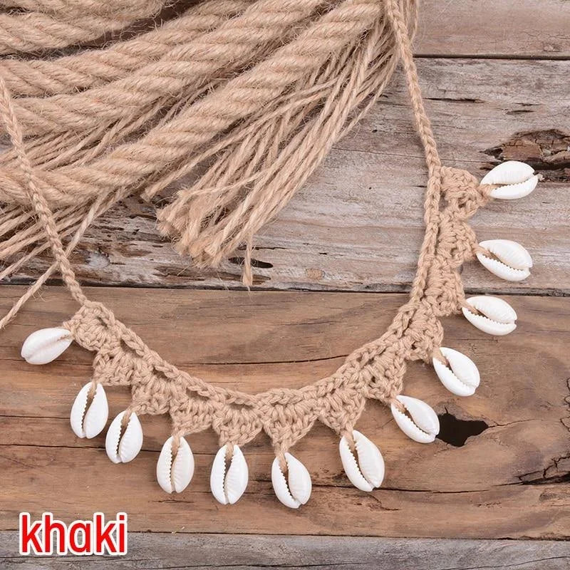 Macrame Puka Shell Necklace