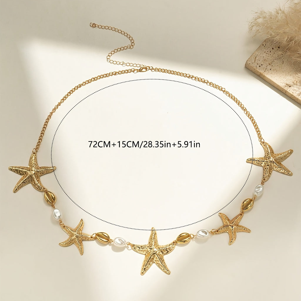 Gold Shell and Starfish Body Chain