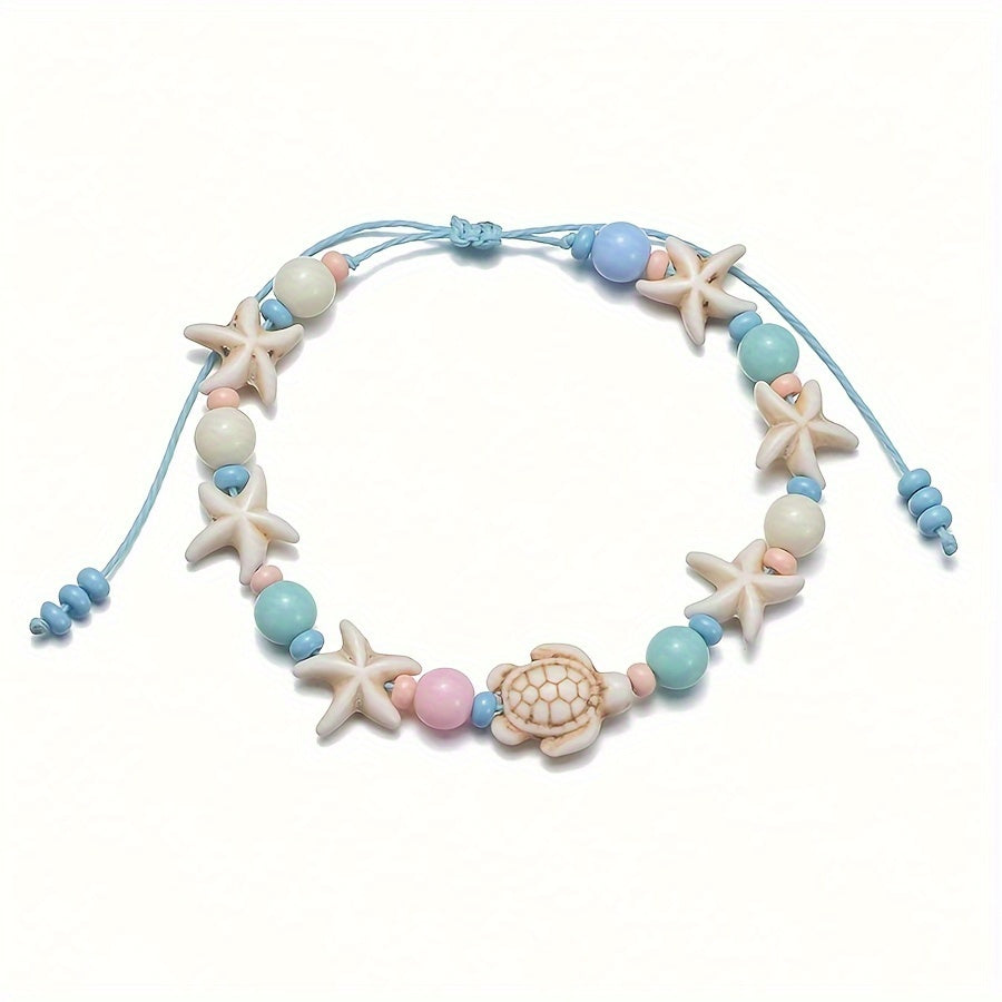 Adjustable Pastel Ocean Charm Bracelet