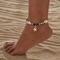 Bohemian Beaded Shell & Turquoise Starfish Anklet