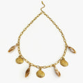 Bohemian Gold Chain Necklace with Shell Charms